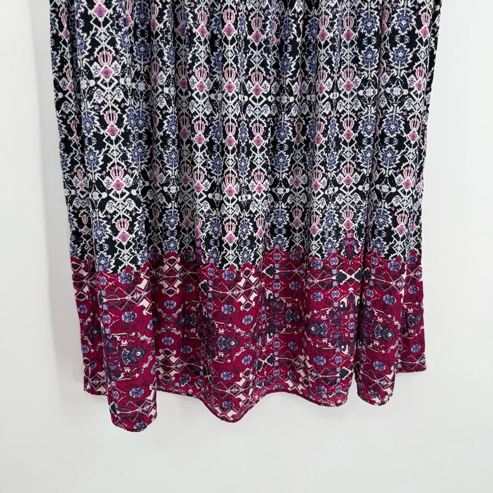 J. Jill Maxi Skirt Pull On Size 2X Wide Elastic-band Waist Satiny Purple pink - Picture 4 of 8